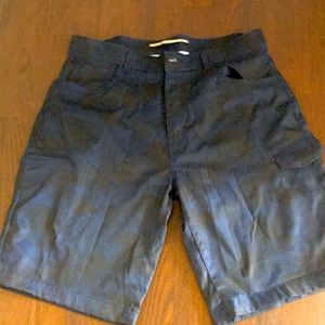 Blue/black camo cargo shorts